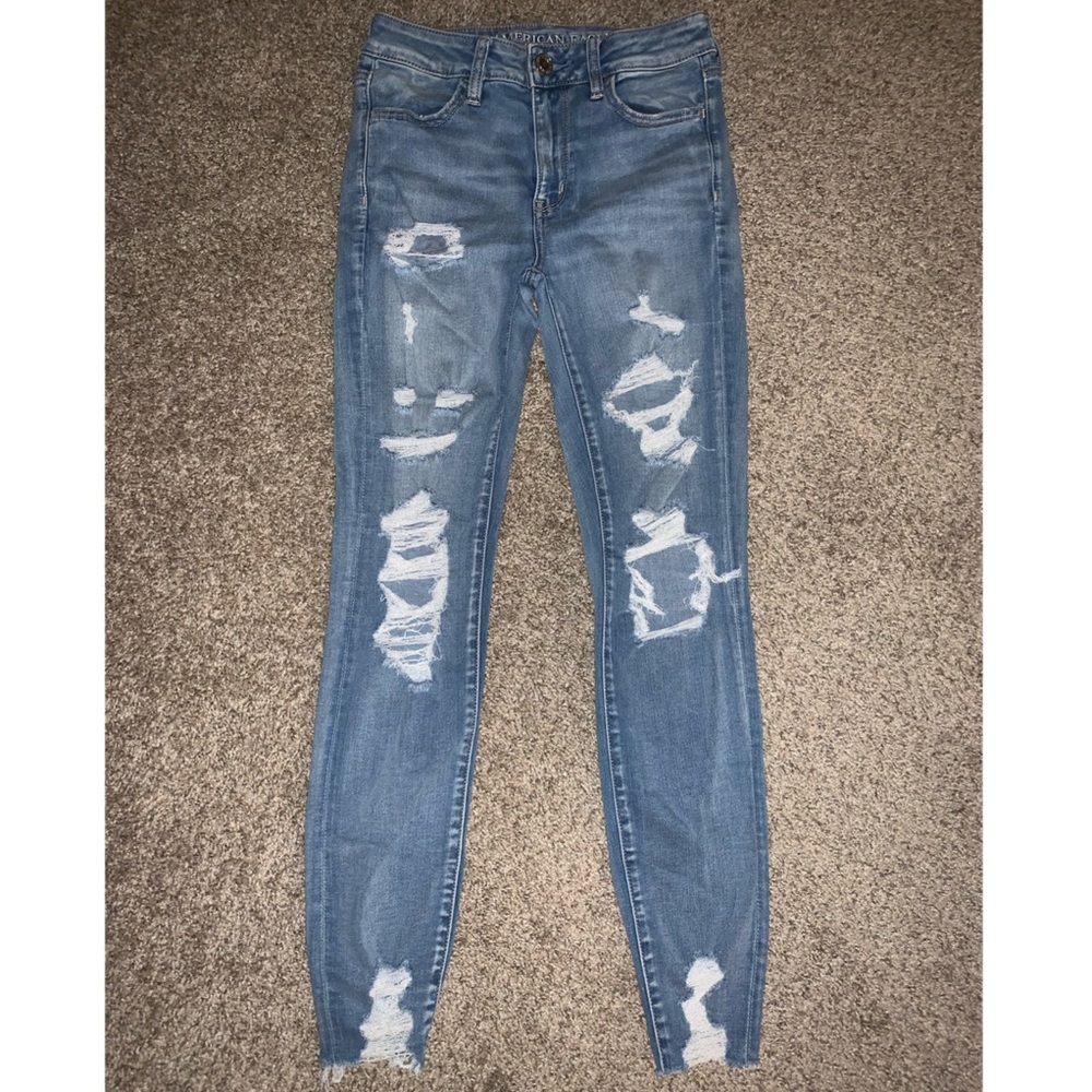 American Eagle Super Stretch Ripped Jeans
